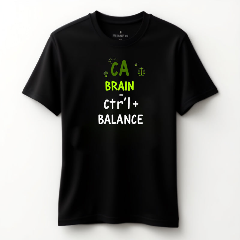 "CA Brain = Ctrl + Balance" - T-Shirt