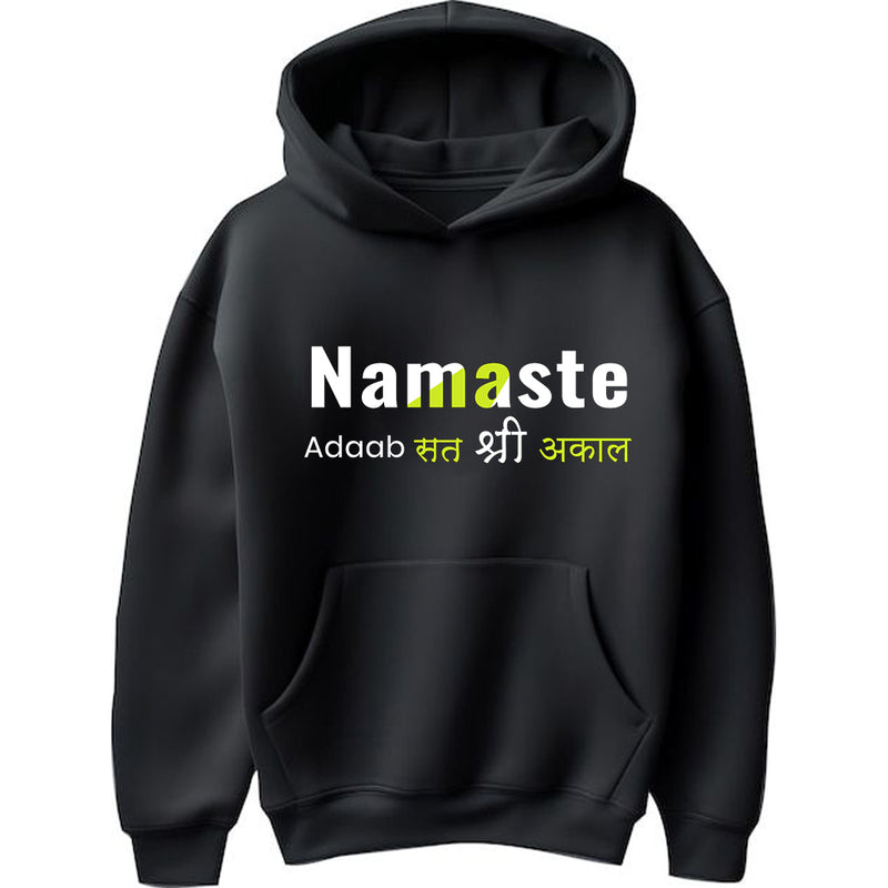 "Namaste, Adaab, Sat Sri Akaal!" Hoodie - by CA Sankalp Kanstiya