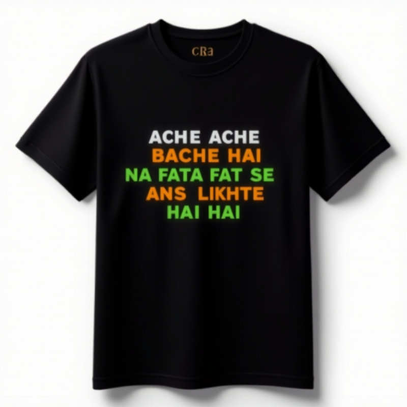 "Ache Ache Bache Hai Na Fata Fat Se Ans Likhte Hai" T-Shirt - by Prof. Karan Kumar