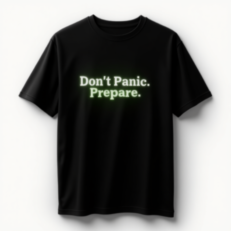 "Don’t Panic. Prepare." T-Shirt - by CA Sankalp Kanstiya