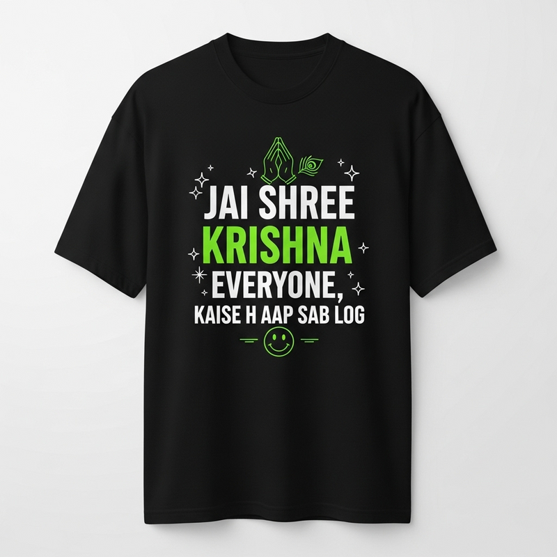 "Jai Shree Krishna Everyone" T-Shirt - by CA Hardik Manchanda