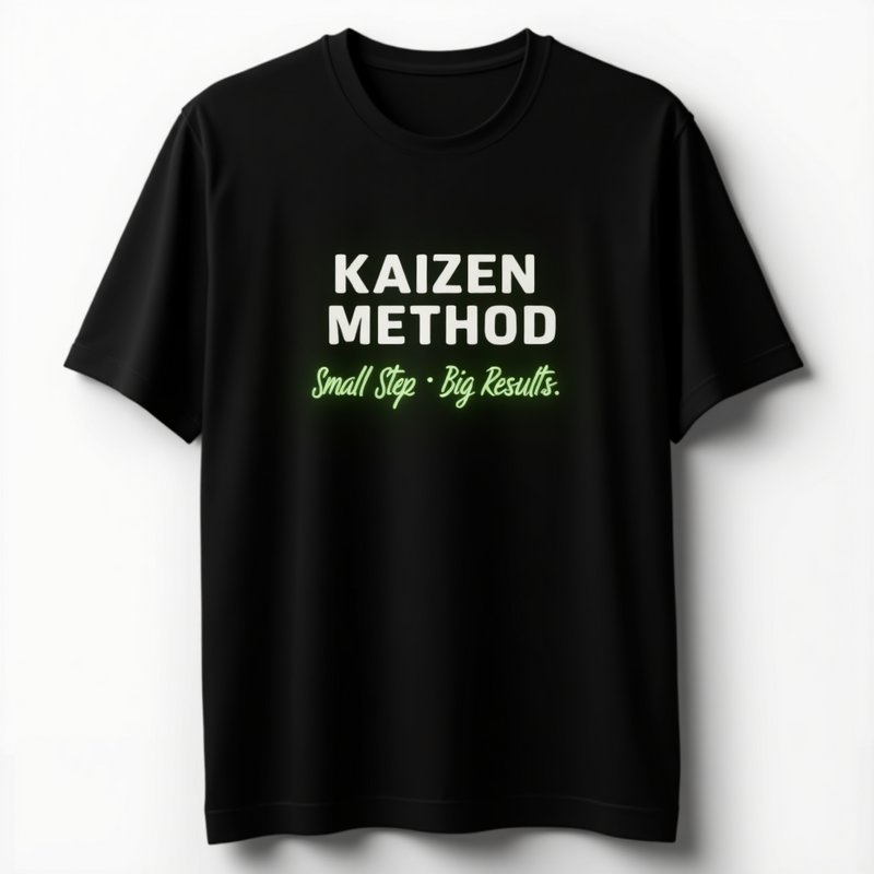 "Kaizen Method: Small Steps, Big Results" T-Shirt - by CA Sankalp Kanstiya