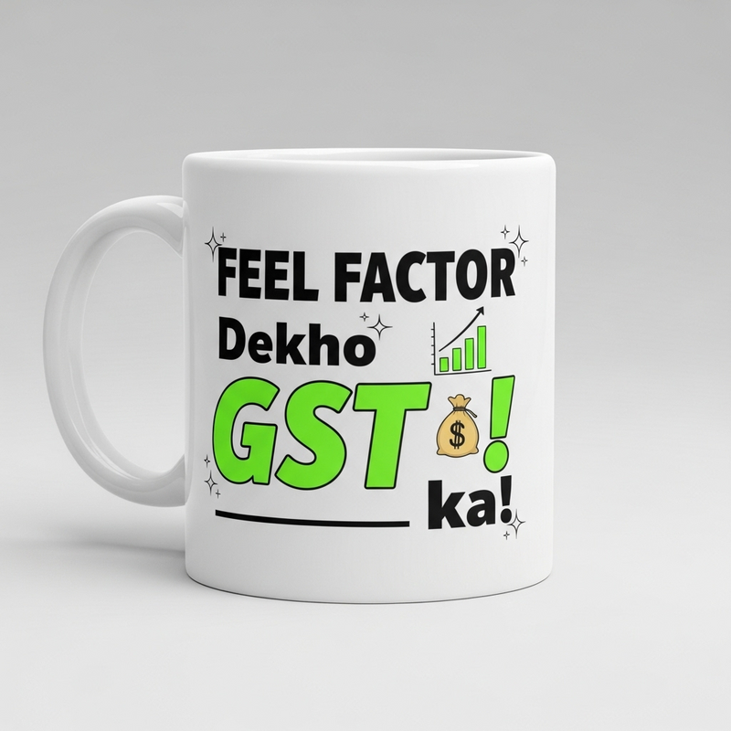 "Feel Factor Dekho GST ka!" Mug - by CA Siddhesh Valimbe