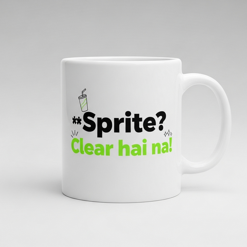"Sprite? Clear hai na!" Mug - by CA Siddhesh Valimbe