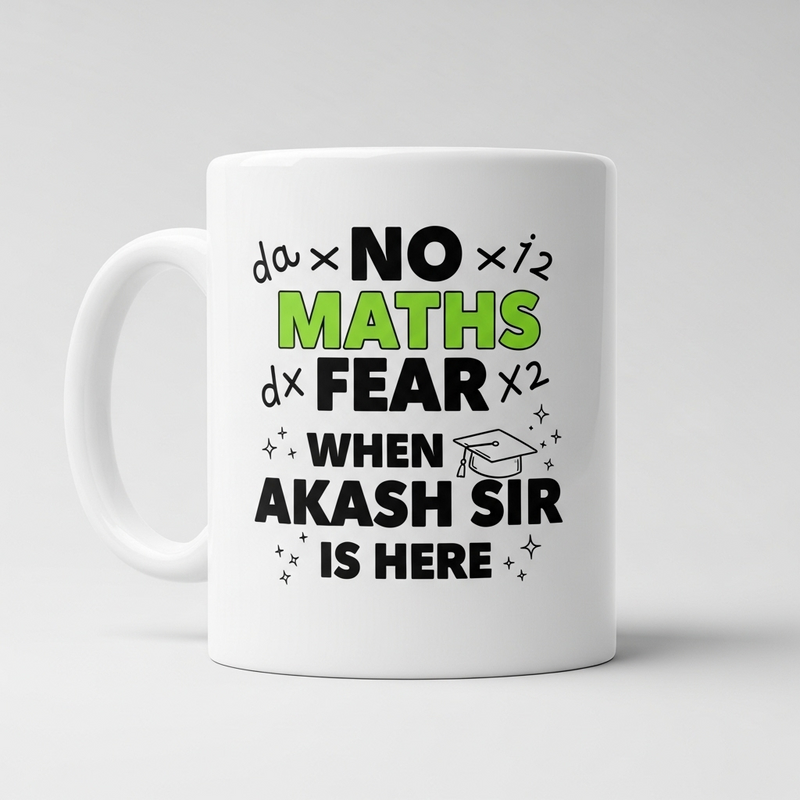 "No Maths Fear When Akash Sir is Here" Mug - by Prof. Akash Agarwal