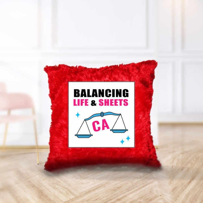 “Balancing Life and Sheets” - Cushion