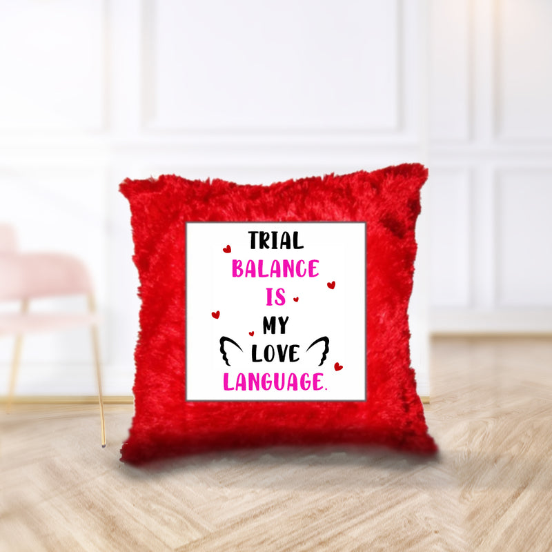"Trial Balance is My Love Language" - Cushion