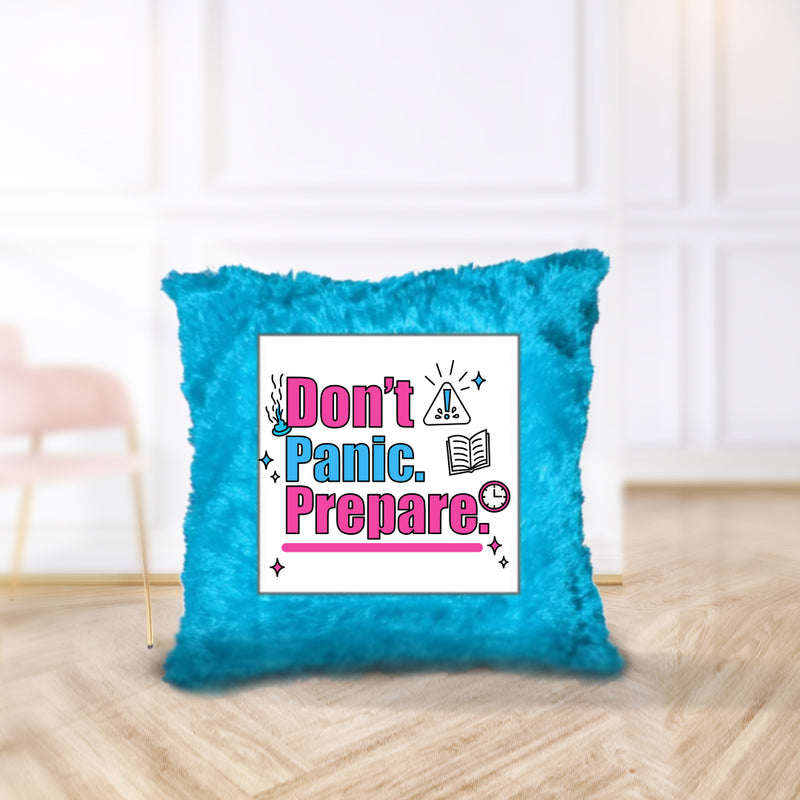 “Don’t Panic. Prepare.” Cushion - by CA Sankalp Kanstiya