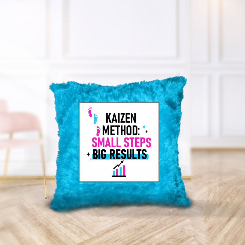 "Kaizen Method: Small Steps, Big Results" Cushion - by CA Sankalp Kanstiya